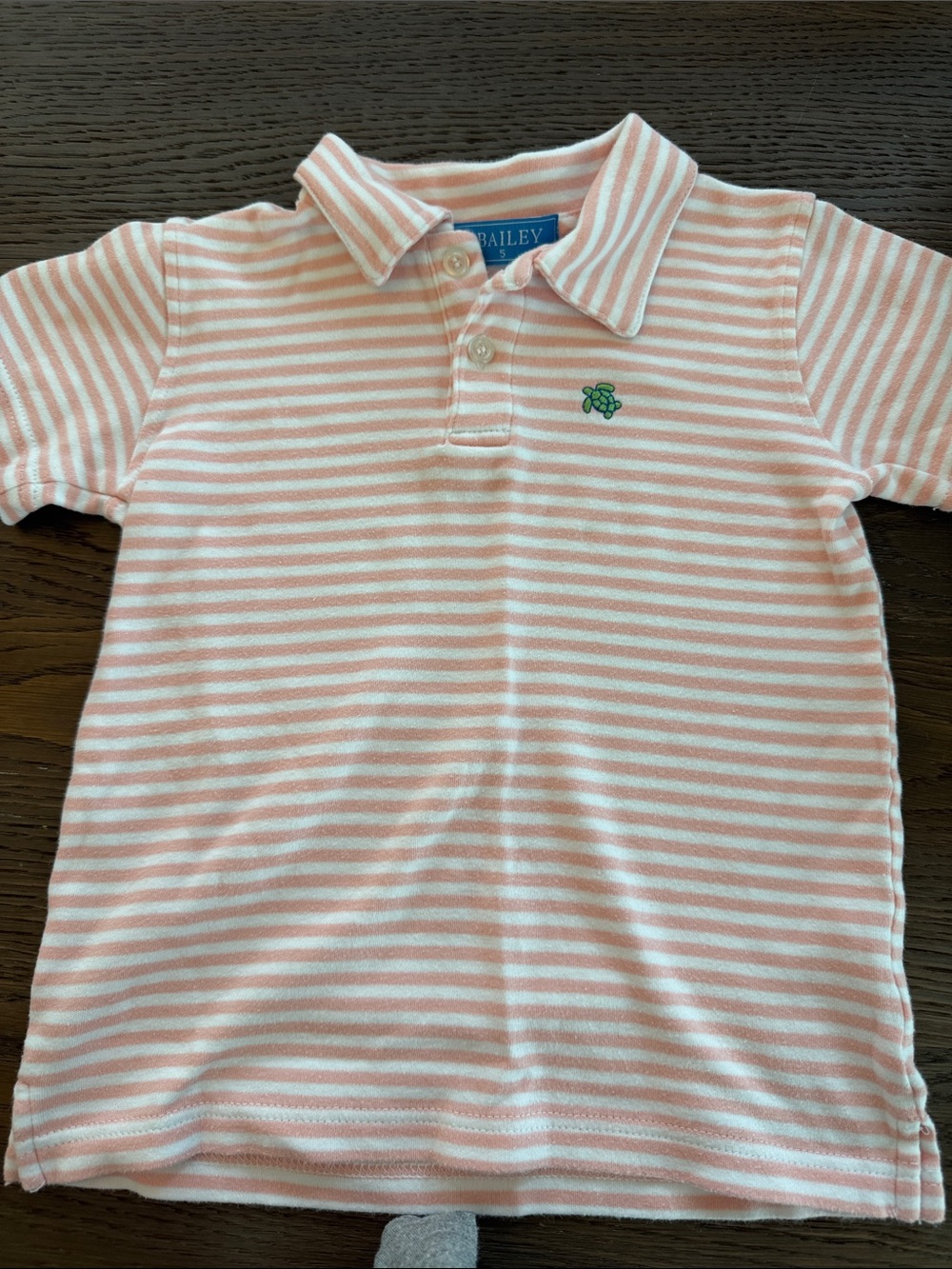 Kids' Pink & White Striped Polo Shirt